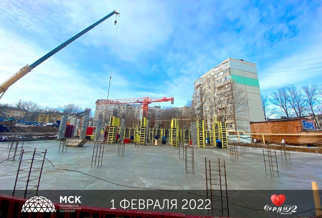 Ход строительства ЖК «Сердце Ростова 2» за Февраль 2022 г., фото №1