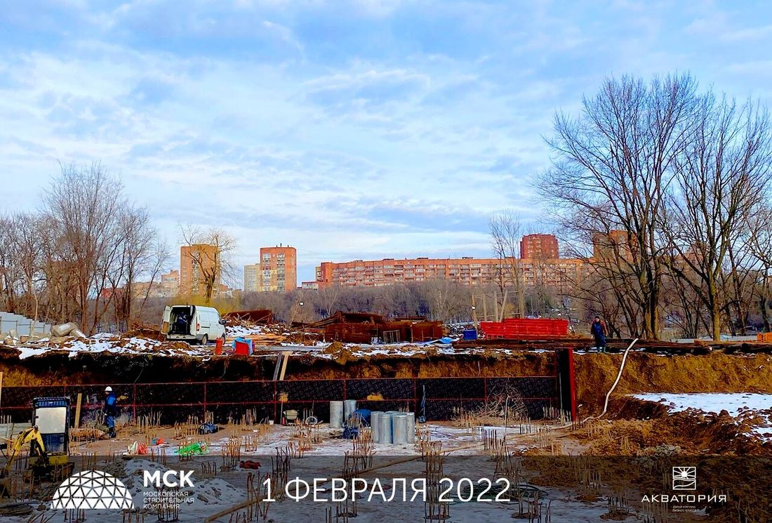 Ход строительства ЖК «Акватория» за Февраль 2022 г., фото №1