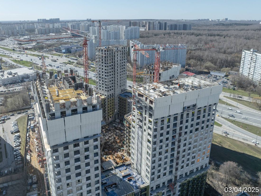 Ход строительства ЖК «Варшавские ворота» за Апрель 2025 г., фото №1