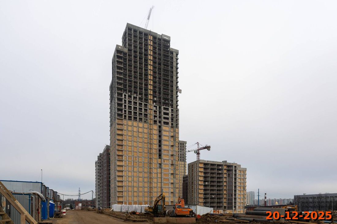 Ход строительства ЖК «Москворечье» за Декабрь 2025 г., фото №1