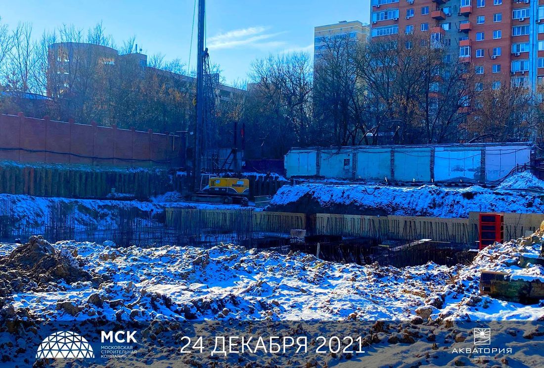 Ход строительства ЖК «Акватория» за Январь 2022 г., фото №1
