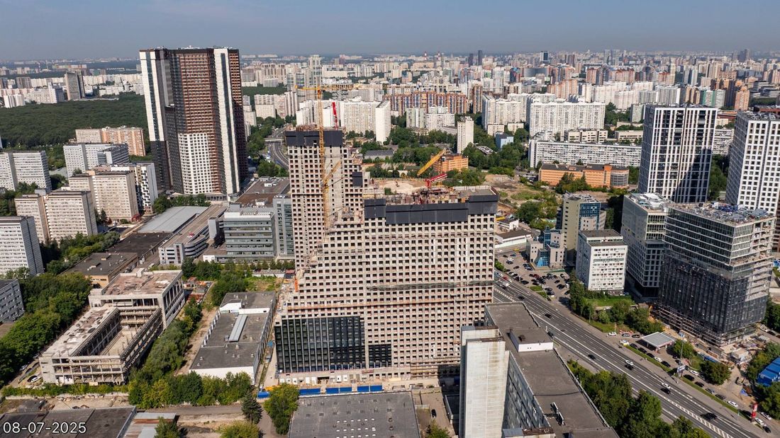 Ход строительства ЖК «Обручева 30» за Июль 2025 г., фото №1