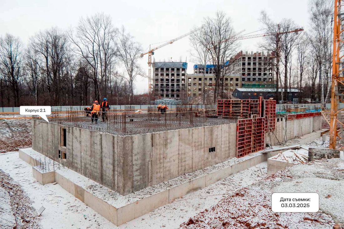 Ход строительства ЖК «Ольховый Квартал» за Март 2025 г., фото №1