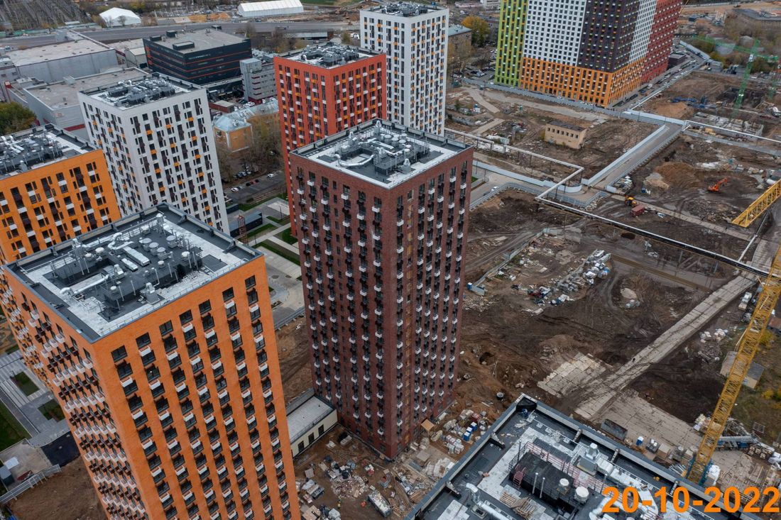 Ход строительства ЖК «Волжский парк» за Октябрь 2022 г., фото №1
