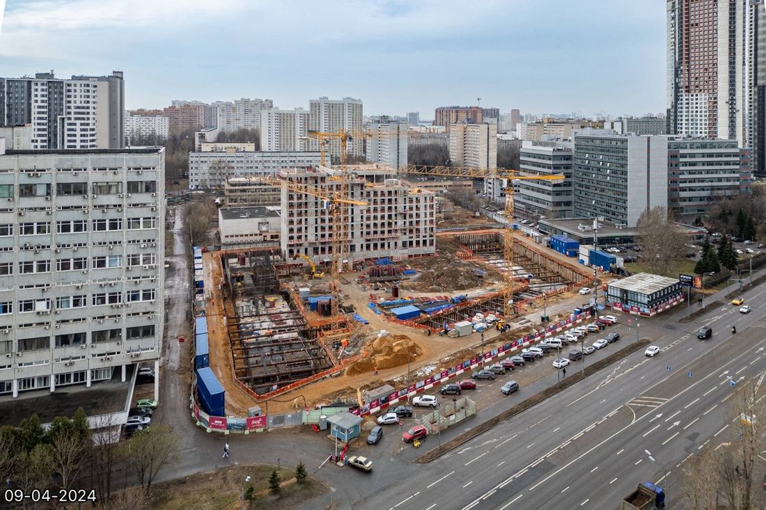 Ход строительства ЖК «Обручева 30» за Апрель 2024 г., фото №1