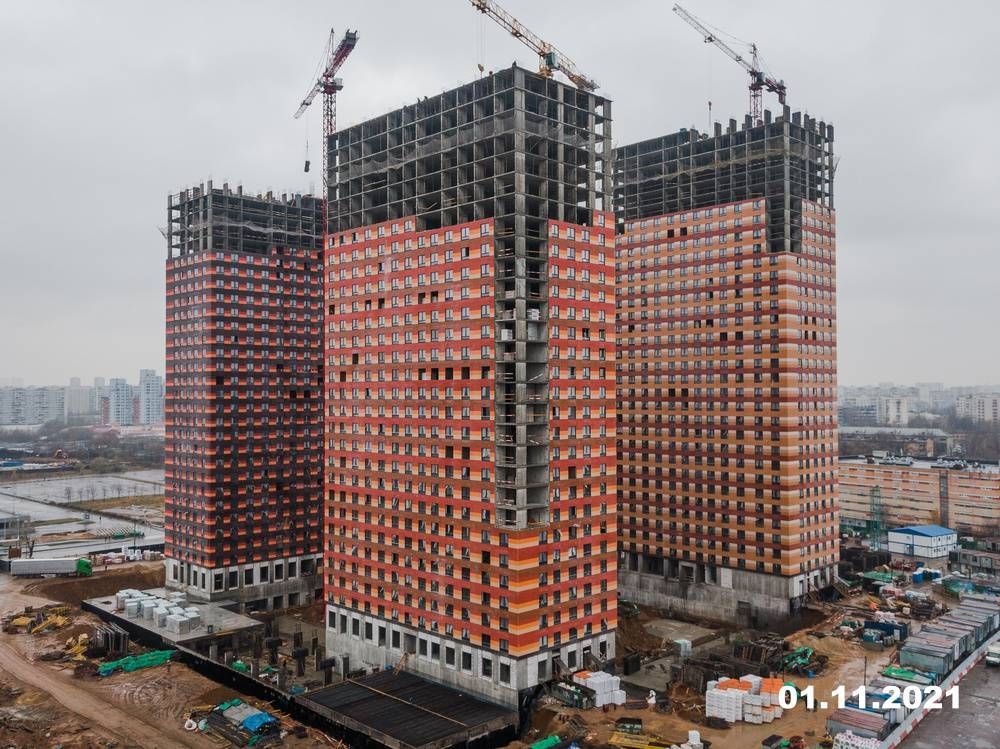 Ход строительства ЖК «Сигнальный 16» за Ноябрь 2021 г., фото №1