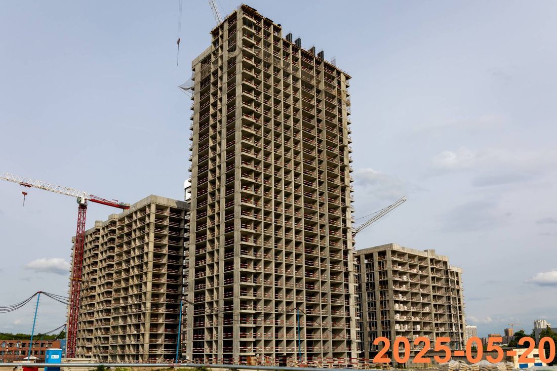 Ход строительства ЖК «Москворечье» за Май 2025 г., фото №1