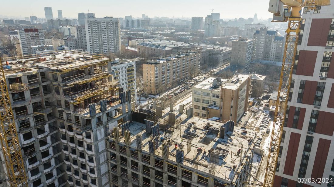 Ход строительства ЖК «Петровский парк II» за Март 2024 г., фото №1