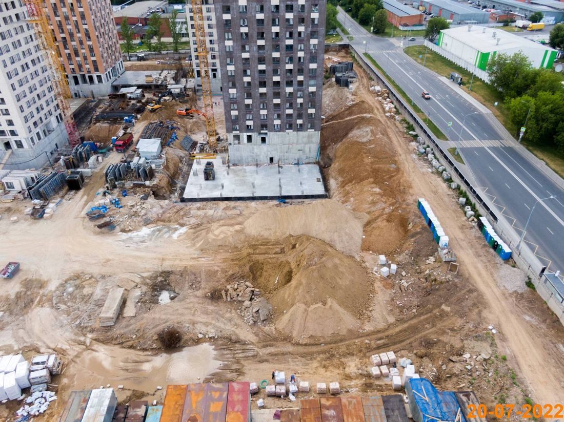 Ход строительства ЖК «Кавказский бульвар 51» за Июль 2022 г., фото №1