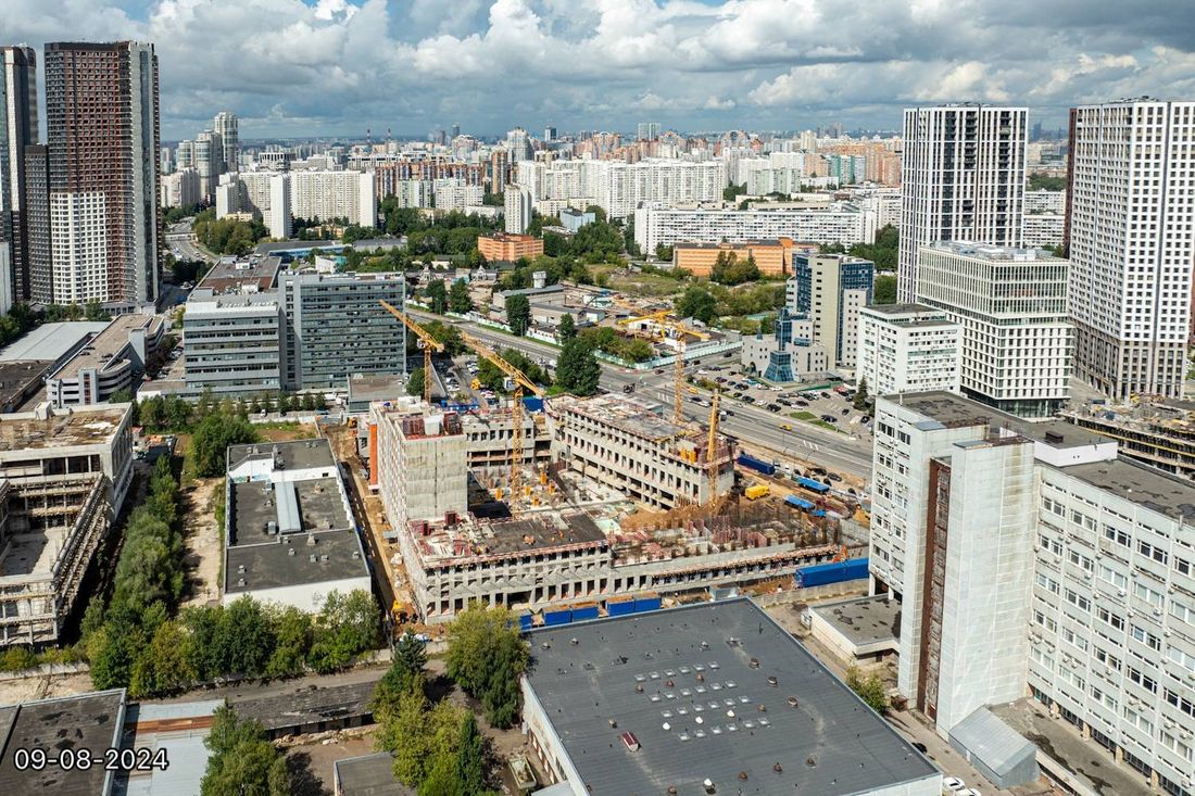 Ход строительства ЖК «Обручева 30» за Август 2024 г., фото №1