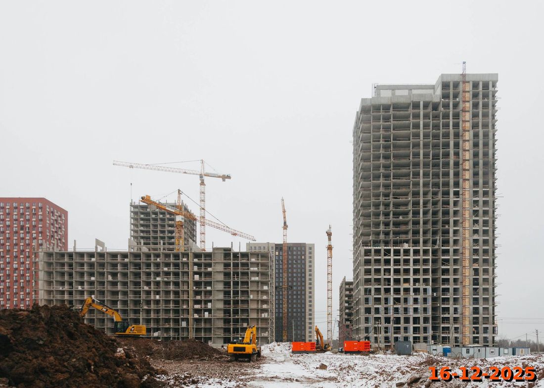 Ход строительства ЖК «Зелёный парк» за Декабрь 2025 г., фото №1