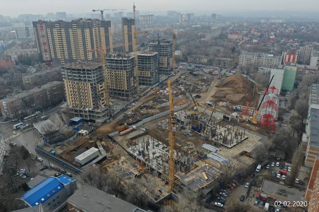 Ход строительства ЖК «Сердце Ростова 2» за Февраль 2020 г., фото №1