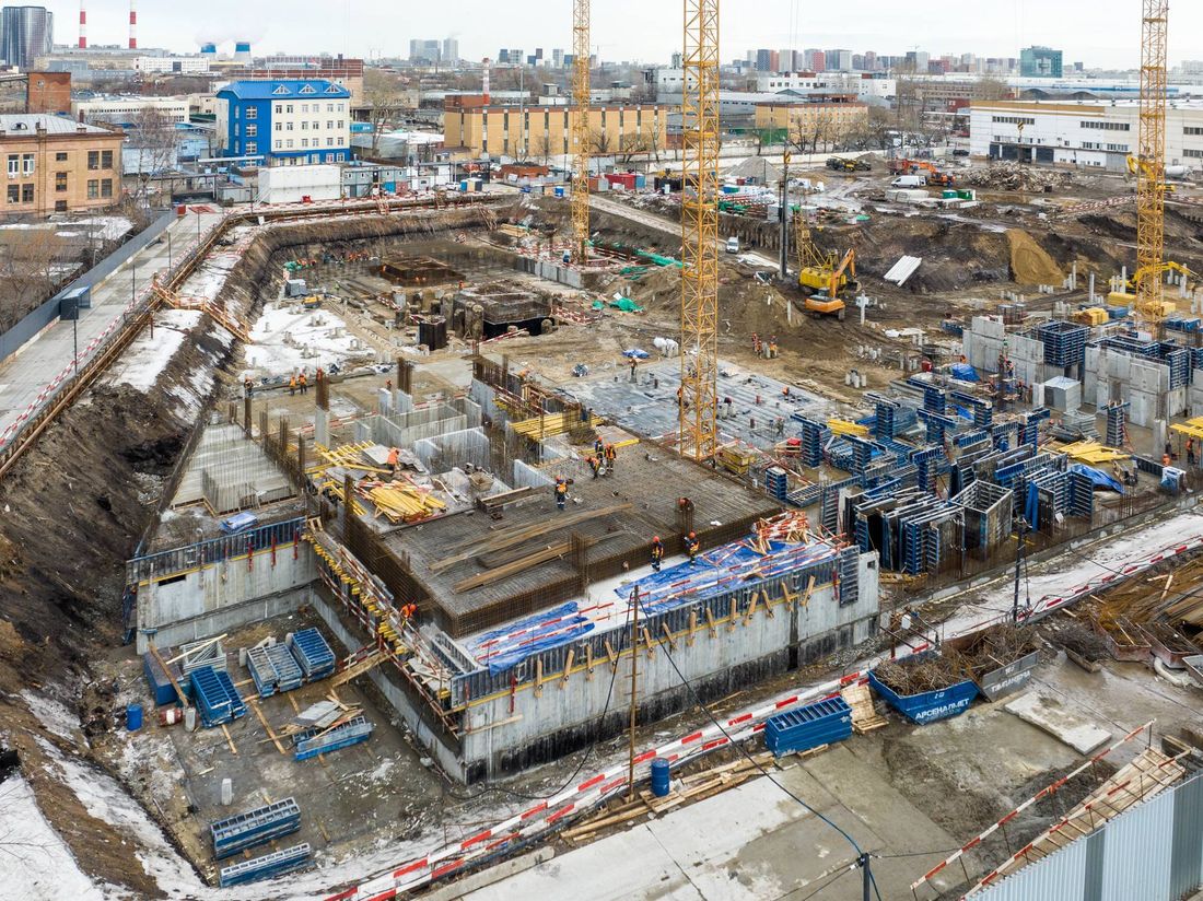 Ход строительства ЖК «Левел Южнопортовая» за Март 2023 г., фото №1