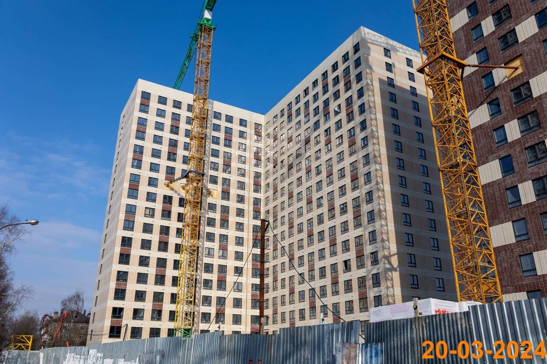 Ход строительства ЖК «Юнино» за Март 2024 г., фото №1
