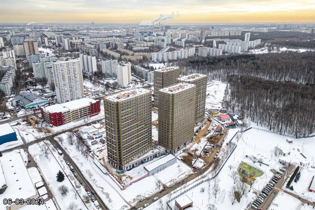 Ход строительства ЖК «Парксайд» за Март 2024 г., фото №1