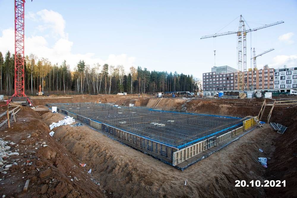 Ход строительства ЖК «Середневский лес» за Октябрь 2021 г., фото №1