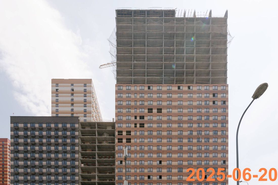 Ход строительства ЖК «Сигнальный 16» за Июнь 2025 г., фото №1