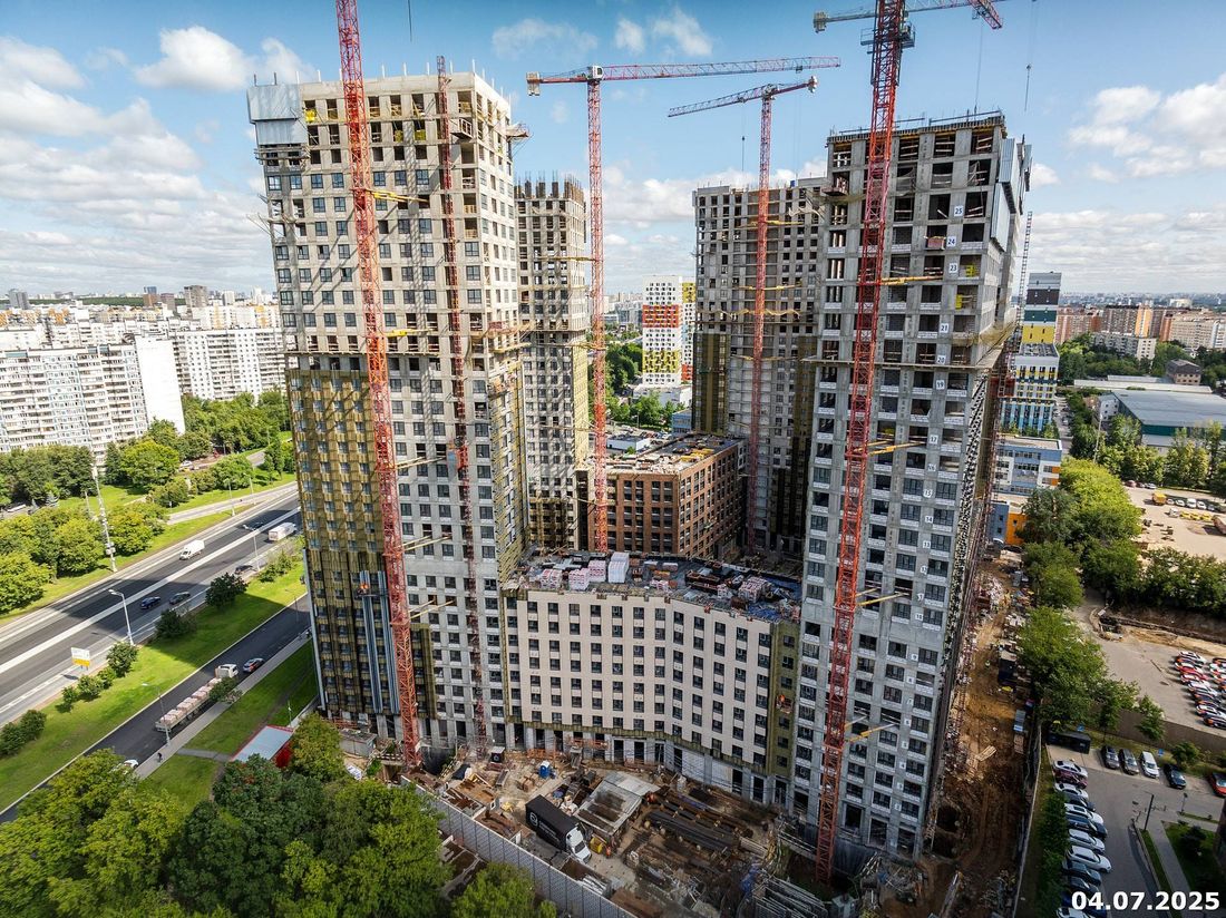 Ход строительства ЖК «Варшавские ворота» за Июль 2025 г., фото №1