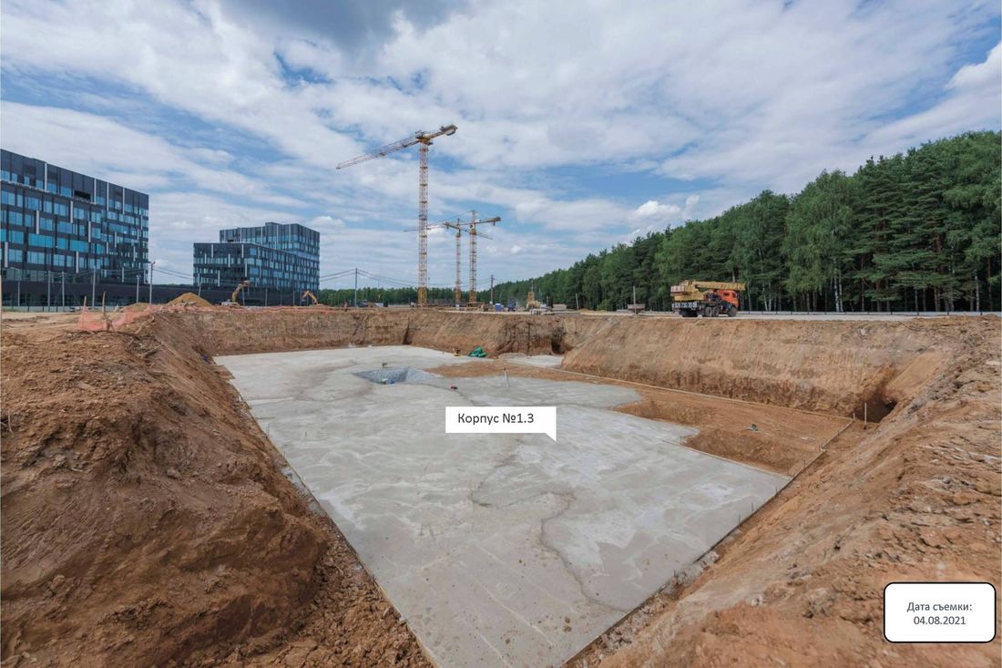 Ход строительства ЖК «Тропарево Парк» за Август 2021 г., фото №1