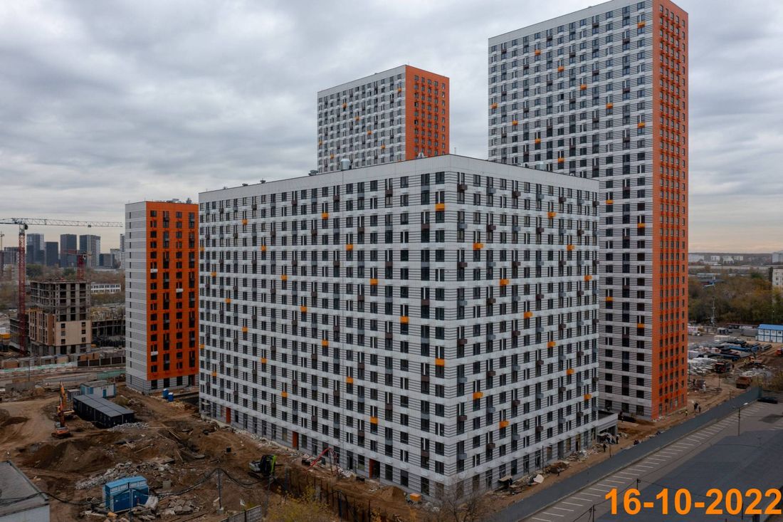 Ход строительства ЖК «Амурский парк» за Октябрь 2022 г., фото №1