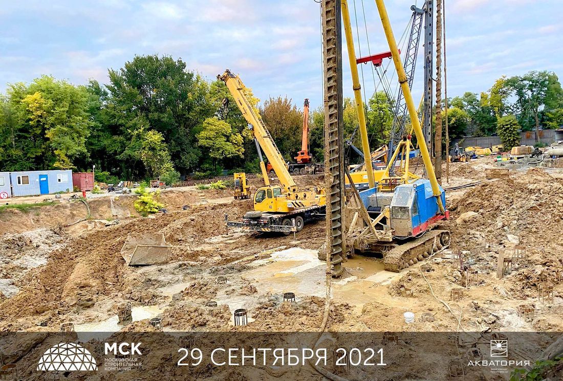 Ход строительства ЖК «Акватория» за Октябрь 2021 г., фото №1