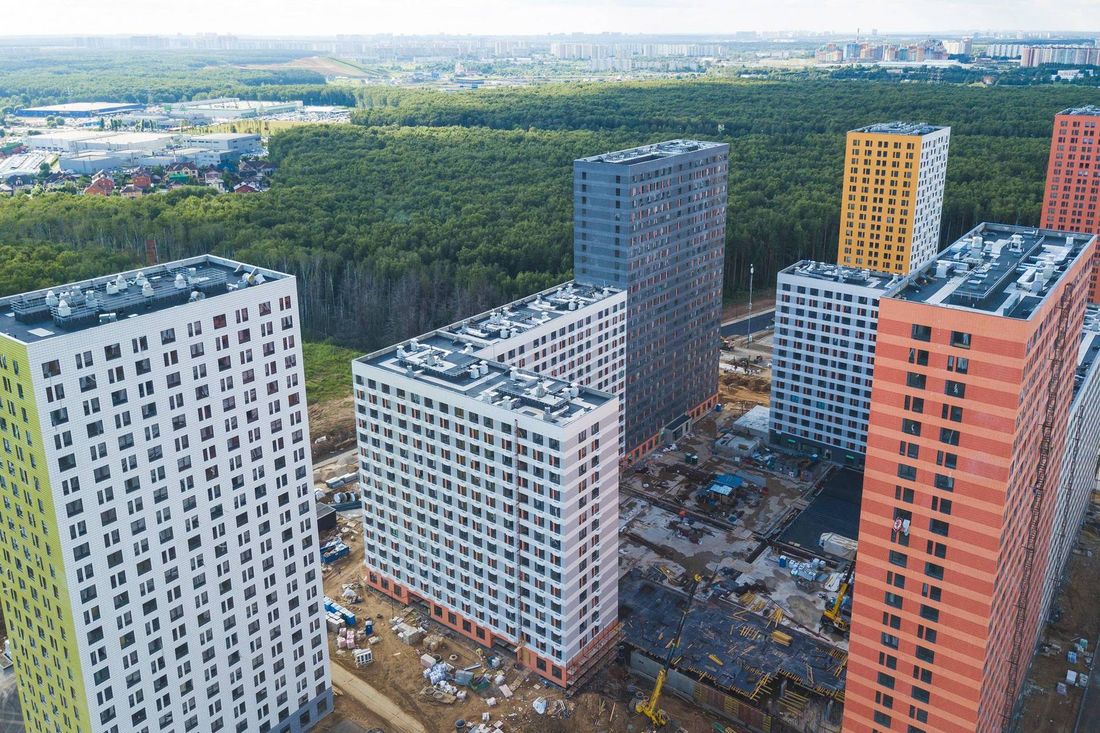 Ход строительства ЖК «Саларьево парк» за Июль 2019 г., фото №1