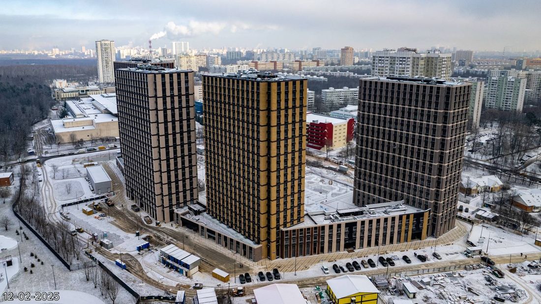 Ход строительства ЖК «Парксайд» за Февраль 2025 г., фото №1