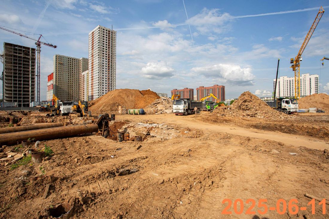 Ход строительства ЖК «Кавказский бульвар 51» за Июнь 2025 г., фото №1