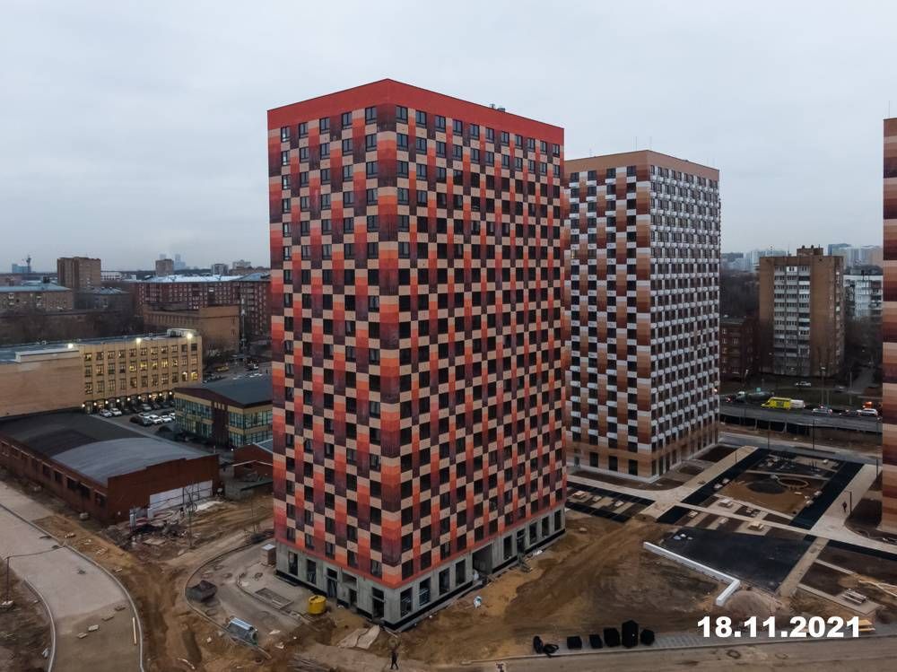 Ход строительства ЖК «Большая Академическая 85» за Ноябрь 2021 г., фото №1