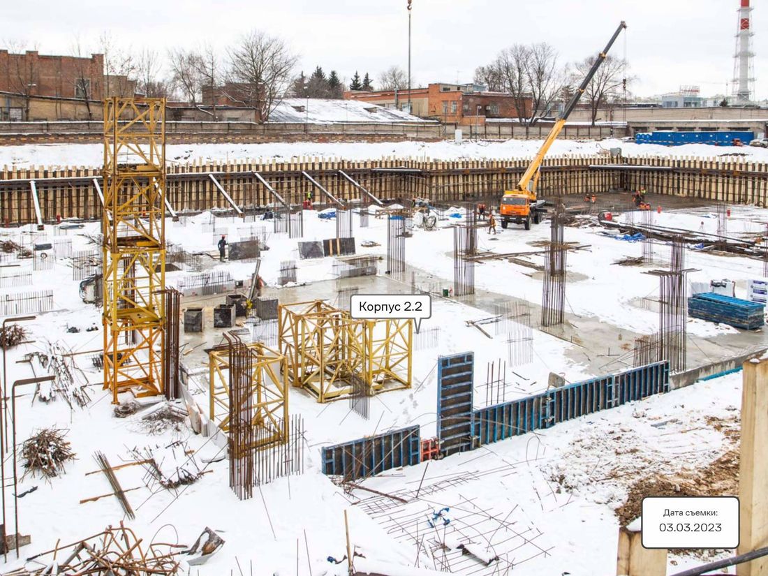 Ход строительства ЖК «Верейская 41» за Март 2023 г., фото №1