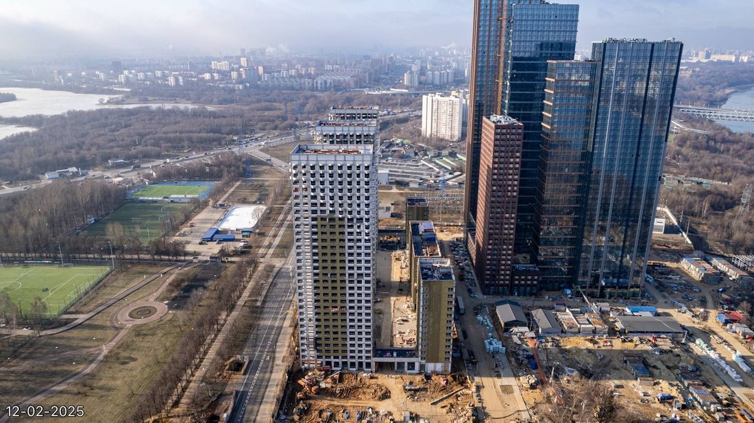 Ход строительства ЖК «Вейв» за Февраль 2025 г., фото №1