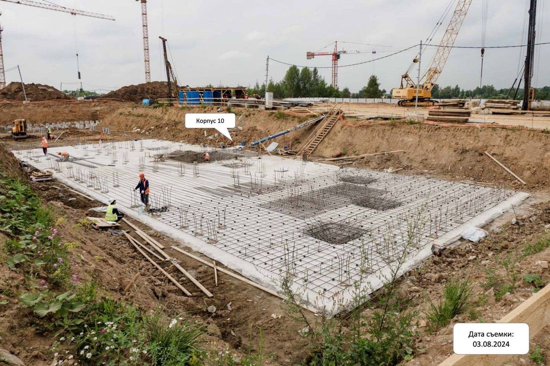Ход строительства ЖК «Квартал Западный» за Август 2024 г., фото №1
