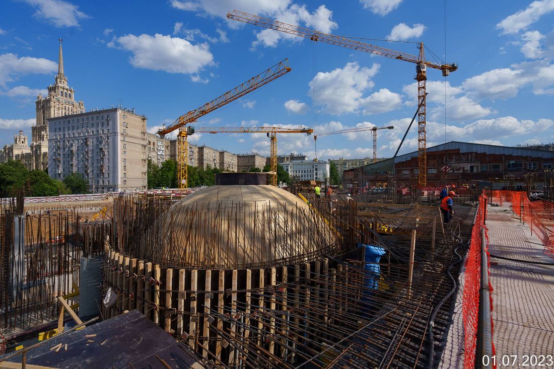 Ход строительства ЖК «Бадаевский» за Июль 2023 г., фото №1