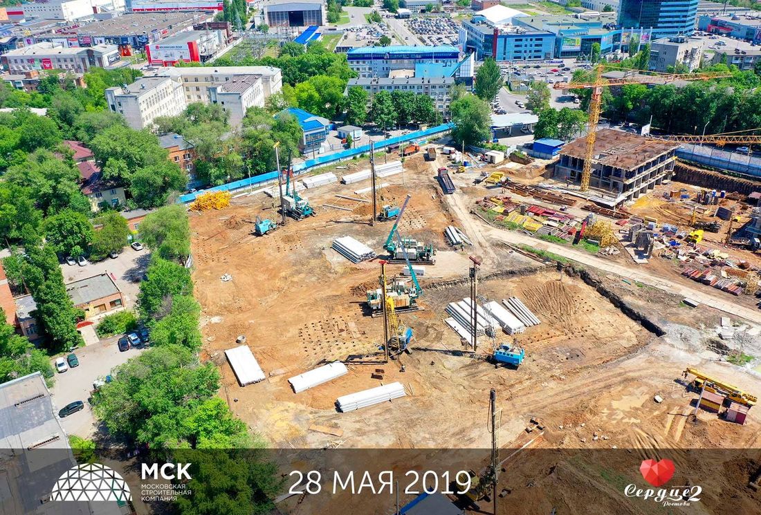Ход строительства ЖК «Сердце Ростова 2» за Июнь 2019 г., фото №1