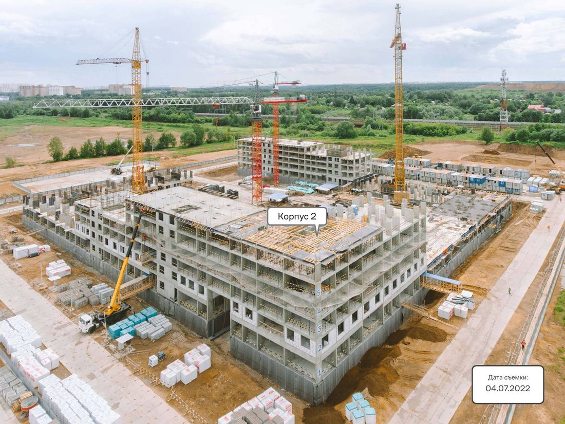 Ход строительства ЖК «Молжаниново» за Июль 2022 г., фото №1