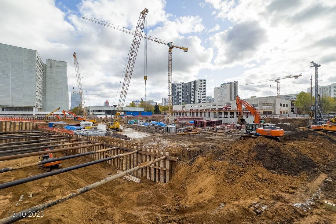 Ход строительства ЖК «Обручева 30» за Октябрь 2023 г., фото №1