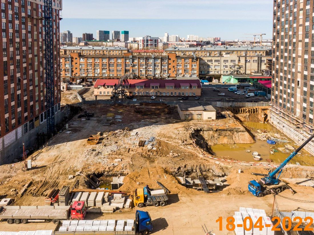 Ход строительства ЖК «Руставели 14» за Апрель 2022 г., фото №1