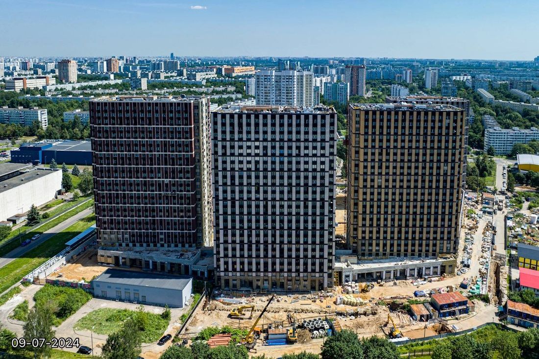 Ход строительства ЖК «Парксайд» за Июль 2024 г., фото №1