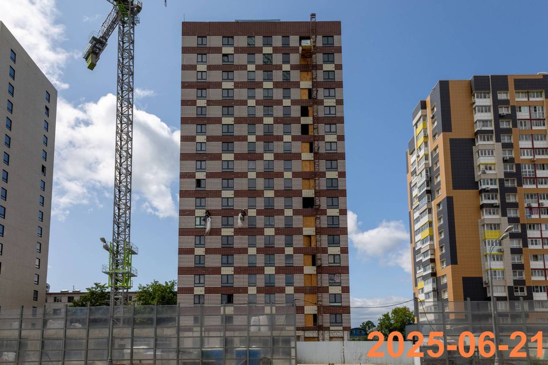 Ход строительства ЖК «Юнино» за Июнь 2025 г., фото №1