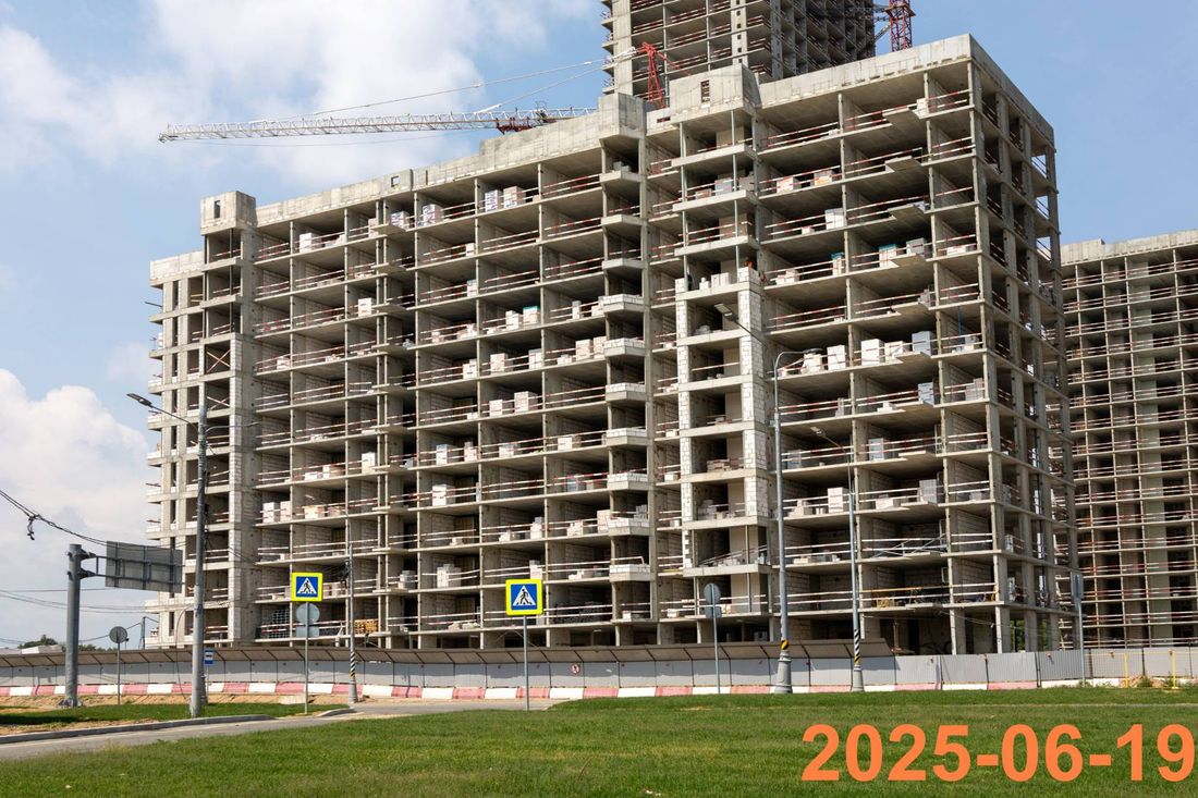 Ход строительства ЖК «Москворечье» за Июнь 2025 г., фото №1