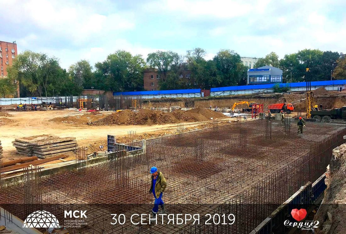 Ход строительства ЖК «Сердце Ростова 2» за Октябрь 2019 г., фото №1