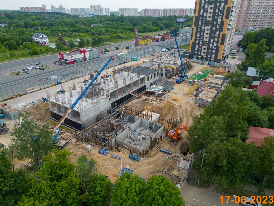 Ход строительства ЖК «Юнино» за Июнь 2023 г., фото №1