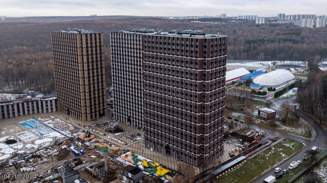 Ход строительства ЖК «Парксайд» за Ноябрь 2024 г., фото №1