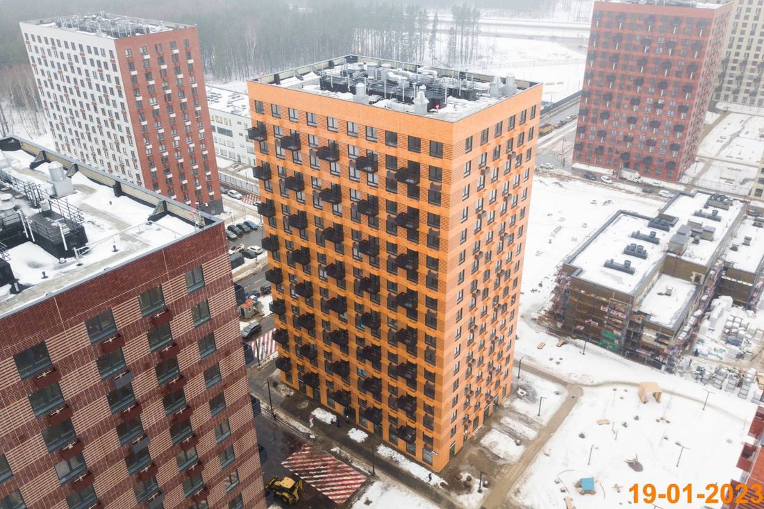 Ход строительства ЖК «Саларьево парк» за Январь 2023 г., фото №1