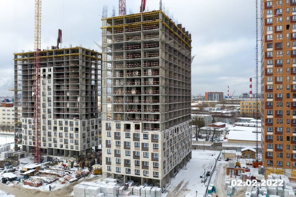Ход строительства ЖК «Перовское 2» за Февраль 2022 г., фото №1