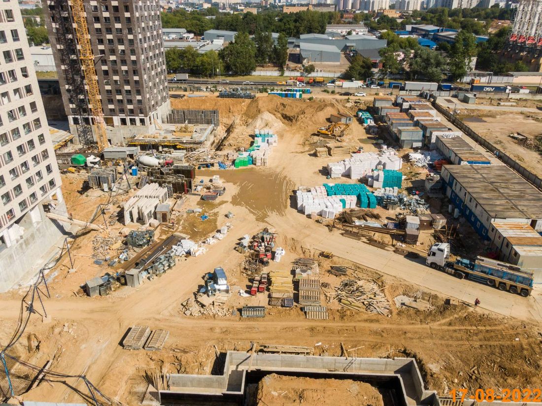 Ход строительства ЖК «Кавказский бульвар 51» за Август 2022 г., фото №1