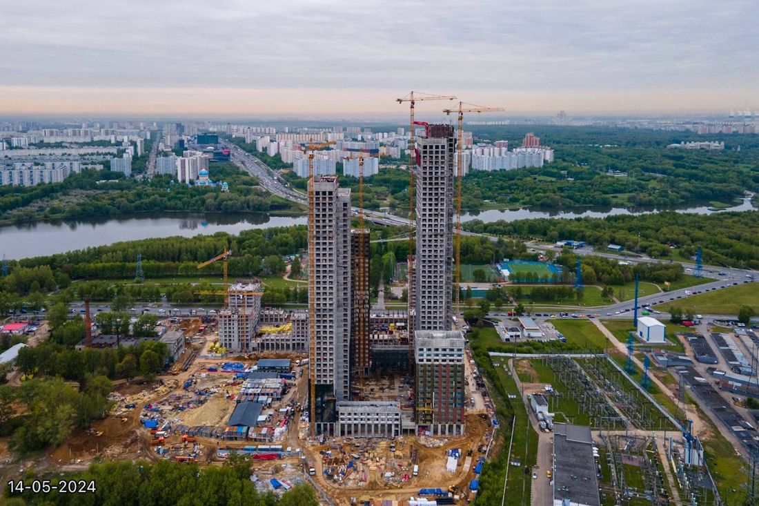 Ход строительства ЖК «Вейв» за Май 2024 г., фото №1