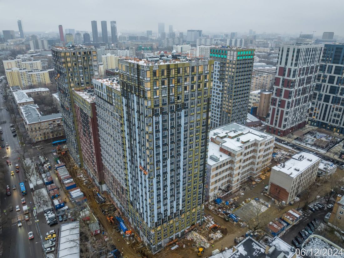 Ход строительства ЖК «Петровский парк II» за Декабрь 2024 г., фото №1