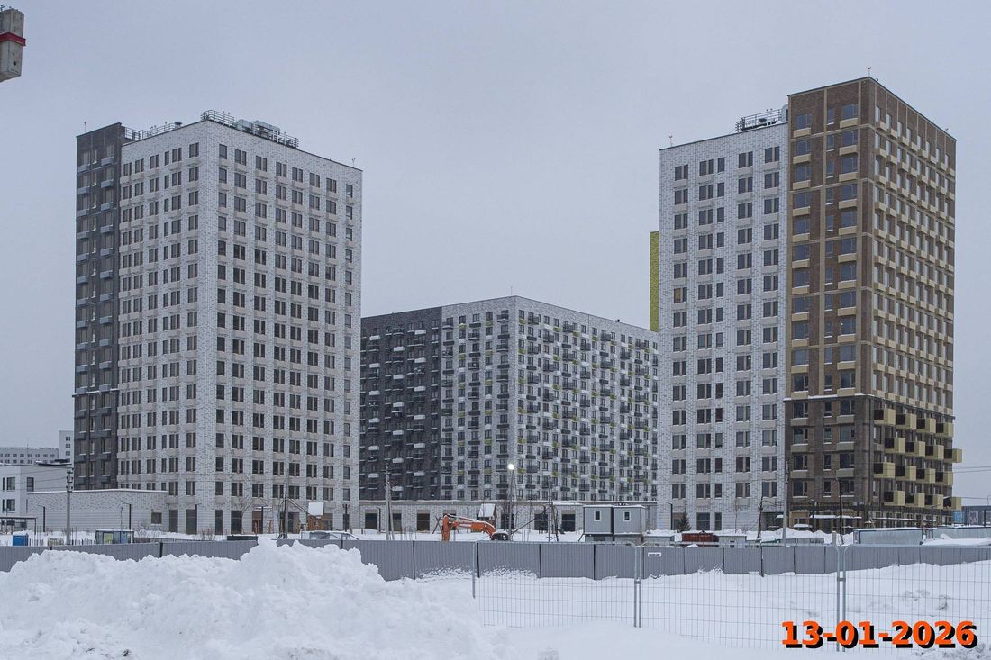Ход строительства ЖК «Саларьево парк» за Январь 2026 г., фото №1