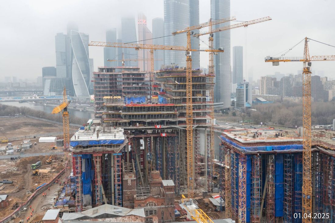 Ход строительства ЖК «Бадаевский» за Апрель 2025 г., фото №1